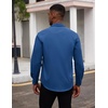 image:imageCOOFANDY Mens Dress Shirts Long Sleeve Button Down Formal Shirt Regular Fit Solid Business Casual ShirtsDark Blue