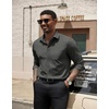 image:imageCOOFANDY Mens Dress Shirts Long Sleeve Button Down Formal Shirt Regular Fit Solid Business Casual ShirtsDark Grey
