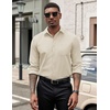 image:imageCOOFANDY Mens Dress Shirts Long Sleeve Button Down Formal Shirt Regular Fit Solid Business Casual ShirtsKhaki
