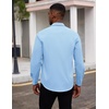 image:imageCOOFANDY Mens Dress Shirts Long Sleeve Button Down Formal Shirt Regular Fit Solid Business Casual ShirtsLight Blue