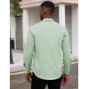 image:imageCOOFANDY Mens Dress Shirts Long Sleeve Button Down Formal Shirt Regular Fit Solid Business Casual ShirtsLight Green