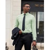 image:imageCOOFANDY Mens Dress Shirts Long Sleeve Button Down Formal Shirt Regular Fit Solid Business Casual ShirtsLight Green