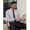 image:imageCOOFANDY Mens Dress Shirts Long Sleeve Button Down Formal Shirt Regular Fit Solid Business Casual ShirtsLight Grey