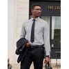 image:imageCOOFANDY Mens Dress Shirts Long Sleeve Button Down Formal Shirt Regular Fit Solid Business Casual ShirtsLight Grey