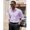 image:imageCOOFANDY Mens Dress Shirts Long Sleeve Button Down Formal Shirt Regular Fit Solid Business Casual ShirtsPurple