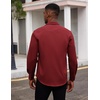 image:imageCOOFANDY Mens Dress Shirts Long Sleeve Button Down Formal Shirt Regular Fit Solid Business Casual ShirtsWine Red