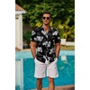 image:imageCOOFANDY Mens Hawaiian Shirts Short Sleeve Button Down Aloha Shirt Casual Beach ClothesBlack Pineapple