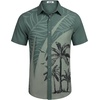 image:imageCOOFANDY Mens Hawaiian Shirts Short Sleeve Button Down Aloha Shirt Casual Beach ClothesDark Green Palm Tree