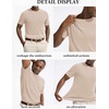 image:imageCOOFANDY Mens Knit TShirts Casual Short Sleeve Crewneck Shirt Textured Pullover TeesApricot
