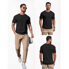 image:imageCOOFANDY Mens Knit TShirts Casual Short Sleeve Crewneck Shirt Textured Pullover TeesBlack