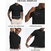 image:imageCOOFANDY Mens Knit TShirts Casual Short Sleeve Crewneck Shirt Textured Pullover TeesBlack