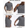 image:imageCOOFANDY Mens Knit TShirts Casual Short Sleeve Crewneck Shirt Textured Pullover TeesDark Grey