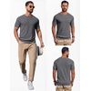 image:imageCOOFANDY Mens Knit TShirts Casual Short Sleeve Crewneck Shirt Textured Pullover TeesDark Grey