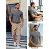 image:imageCOOFANDY Mens Knit TShirts Casual Short Sleeve Crewneck Shirt Textured Pullover TeesDark Grey