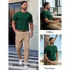 image:imageCOOFANDY Mens Knit TShirts Casual Short Sleeve Crewneck Shirt Textured Pullover TeesGreen