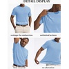 image:imageCOOFANDY Mens Knit TShirts Casual Short Sleeve Crewneck Shirt Textured Pullover TeesLight Blue