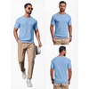 image:imageCOOFANDY Mens Knit TShirts Casual Short Sleeve Crewneck Shirt Textured Pullover TeesLight Blue