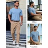 image:imageCOOFANDY Mens Knit TShirts Casual Short Sleeve Crewneck Shirt Textured Pullover TeesLight Blue