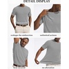 image:imageCOOFANDY Mens Knit TShirts Casual Short Sleeve Crewneck Shirt Textured Pullover TeesLight Grey