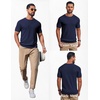 image:imageCOOFANDY Mens Knit TShirts Casual Short Sleeve Crewneck Shirt Textured Pullover TeesNavy Blue