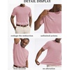 image:imageCOOFANDY Mens Knit TShirts Casual Short Sleeve Crewneck Shirt Textured Pullover TeesPink