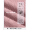 image:imageCOOFANDY Mens Knit TShirts Casual Short Sleeve Crewneck Shirt Textured Pullover TeesPink
