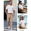 image:imageCOOFANDY Mens Knit TShirts Casual Short Sleeve Crewneck Shirt Textured Pullover TeesWhite