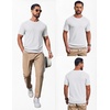image:imageCOOFANDY Mens Knit TShirts Casual Short Sleeve Crewneck Shirt Textured Pullover TeesWhite