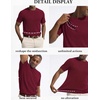 image:imageCOOFANDY Mens Knit TShirts Casual Short Sleeve Crewneck Shirt Textured Pullover TeesWine Red