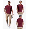 image:imageCOOFANDY Mens Knit TShirts Casual Short Sleeve Crewneck Shirt Textured Pullover TeesWine Red
