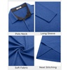 image:imageCOOFANDY Mens Long Sleeve Polo Shirts Button Casual Tee Collared Work Pullover ShirtsBlue