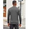 image:imageCOOFANDY Mens Mock Turtleneck Long Sleeve Shirts Slim Fit Basic TShirt Lightweight Ribbed Pullover Sweater2 Packdark Grey  Navy Blue