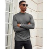 image:imageCOOFANDY Mens Mock Turtleneck Long Sleeve Shirts Slim Fit Basic TShirt Lightweight Ribbed Pullover Sweater2 Packdark Grey  Navy Blue