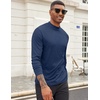 image:imageCOOFANDY Mens Mock Turtleneck Long Sleeve Shirts Slim Fit Basic TShirt Lightweight Ribbed Pullover Sweater2 Packdark Grey  Navy Blue