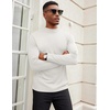 image:imageCOOFANDY Mens Mock Turtleneck Long Sleeve Shirts Slim Fit Basic TShirt Lightweight Ribbed Pullover Sweater2 Packwhite  Dark Grey