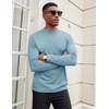 image:imageCOOFANDY Mens Mock Turtleneck Long Sleeve Shirts Slim Fit Basic TShirt Lightweight Ribbed Pullover SweaterGreenish Blue