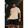 image:imageCOOFANDY Mens Muscle T Shirts Short Sleeve Slim Fit Tshirts Gym Workout Athletic Crewneck ShirtBeige