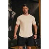 image:imageCOOFANDY Mens Muscle T Shirts Short Sleeve Slim Fit Tshirts Gym Workout Athletic Crewneck ShirtBeige