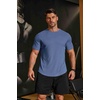 image:imageCOOFANDY Mens Muscle T Shirts Short Sleeve Slim Fit Tshirts Gym Workout Athletic Crewneck ShirtBlue