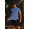 image:imageCOOFANDY Mens Muscle T Shirts Short Sleeve Slim Fit Tshirts Gym Workout Athletic Crewneck ShirtBlue
