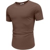 image:imageCOOFANDY Mens Muscle T Shirts Short Sleeve Slim Fit Tshirts Gym Workout Athletic Crewneck ShirtBrown