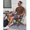image:imageCOOFANDY Mens Muscle T Shirts Short Sleeve Slim Fit Tshirts Gym Workout Athletic Crewneck ShirtBrown