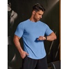 image:imageCOOFANDY Mens Muscle T Shirts Short Sleeve Slim Fit Tshirts Gym Workout Athletic Crewneck ShirtClear Blue
