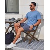 image:imageCOOFANDY Mens Muscle T Shirts Short Sleeve Slim Fit Tshirts Gym Workout Athletic Crewneck ShirtClear Blue