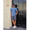 image:imageCOOFANDY Mens Muscle T Shirts Short Sleeve Slim Fit Tshirts Gym Workout Athletic Crewneck ShirtClear Blue