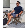 image:imageCOOFANDY Mens Muscle T Shirts Short Sleeve Slim Fit Tshirts Gym Workout Athletic Crewneck ShirtDark Blue