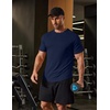 image:imageCOOFANDY Mens Muscle T Shirts Short Sleeve Slim Fit Tshirts Gym Workout Athletic Crewneck ShirtDark Blue