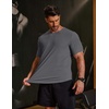 image:imageCOOFANDY Mens Muscle T Shirts Short Sleeve Slim Fit Tshirts Gym Workout Athletic Crewneck ShirtDark Grey