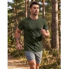 image:imageCOOFANDY Mens Muscle T Shirts Short Sleeve Slim Fit Tshirts Gym Workout Athletic Crewneck ShirtDeep Green