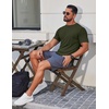 image:imageCOOFANDY Mens Muscle T Shirts Short Sleeve Slim Fit Tshirts Gym Workout Athletic Crewneck ShirtDeep Green